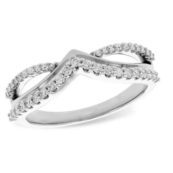 14Kt White Gold Double Chevron Diamond Ring Erickson Jewelers Iron Mountain, MI