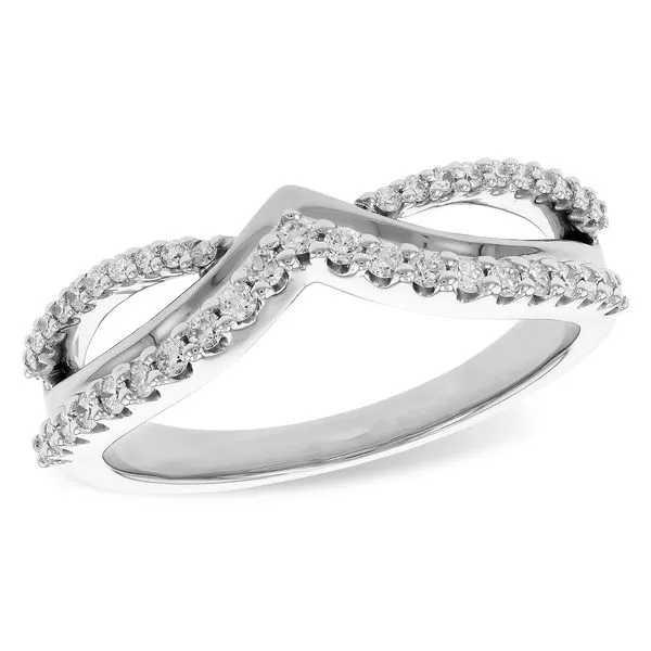 14Kt White Gold Double Chevron Diamond Ring Erickson Jewelers Iron Mountain, MI