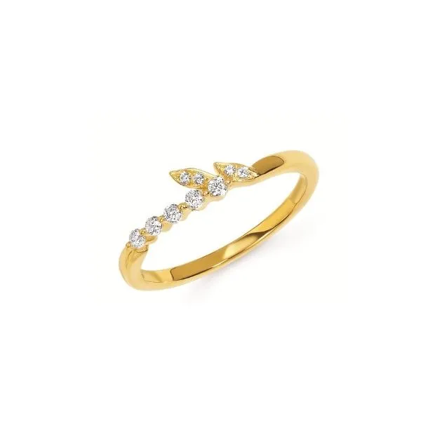 14K Yellow Gold Leafy Style Diamond Wrap Erickson Jewelers Iron Mountain, MI