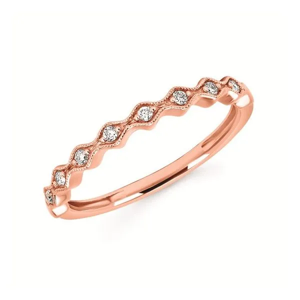 14K Rose Gold Diamond Stackable Ring Erickson Jewelers Iron Mountain, MI