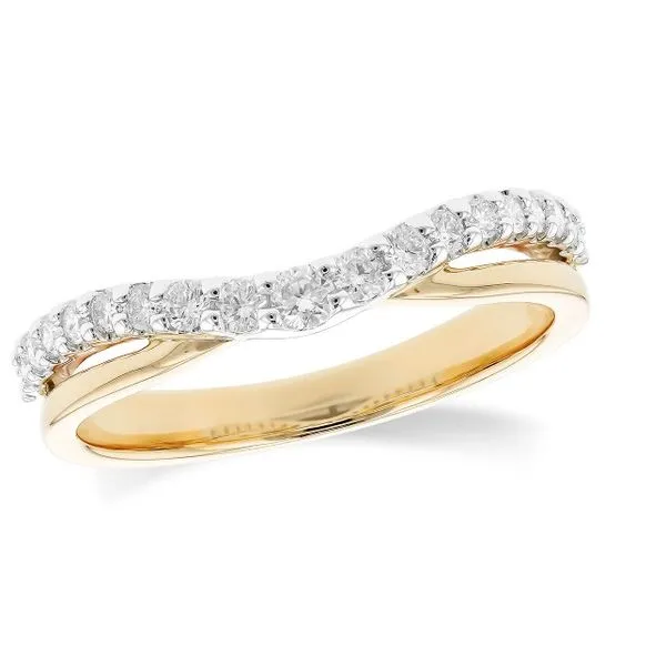 14Kt Yellow Gold Curved Diamond Ring Erickson Jewelers Iron Mountain, MI