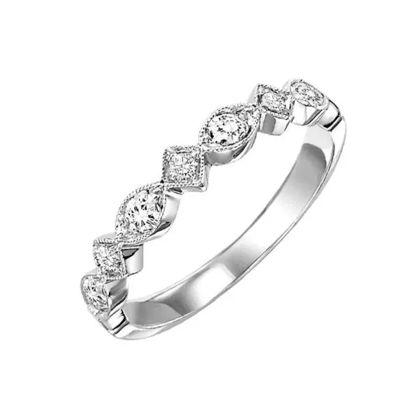 14K White Gold Diamond Band Erickson Jewelers Iron Mountain, MI