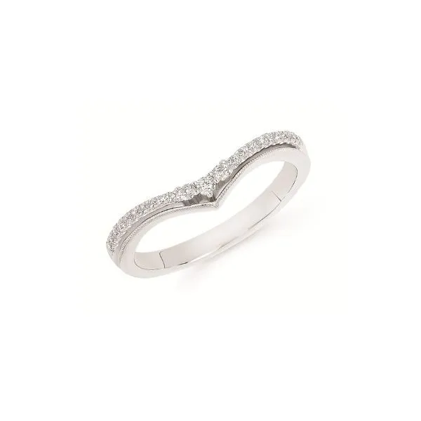 Chevron Style Diamond Wedding Band in 14K White Gold Erickson Jewelers Iron Mountain, MI