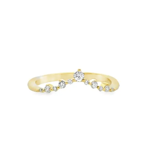Chevron Style Diamond Band in 14K Yellow Gold Erickson Jewelers Iron Mountain, MI