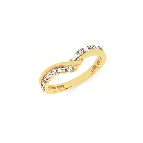 14Kt Yellow Gold Diamond Chevron Ring Erickson Jewelers Iron Mountain, MI