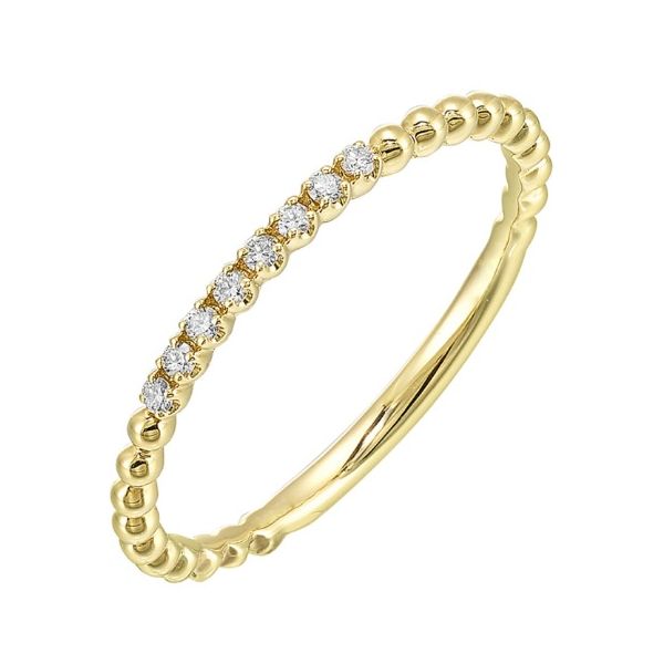 14Kt Yellow Gold Diamond Beaded Ring Erickson Jewelers Iron Mountain, MI