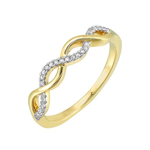 10Kt Yellow Gold Stackable Diamond Band Ring Erickson Jewelers Iron Mountain, MI