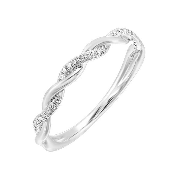 10Kt White Gold Diamond Twist Band Ring Erickson Jewelers Iron Mountain, MI
