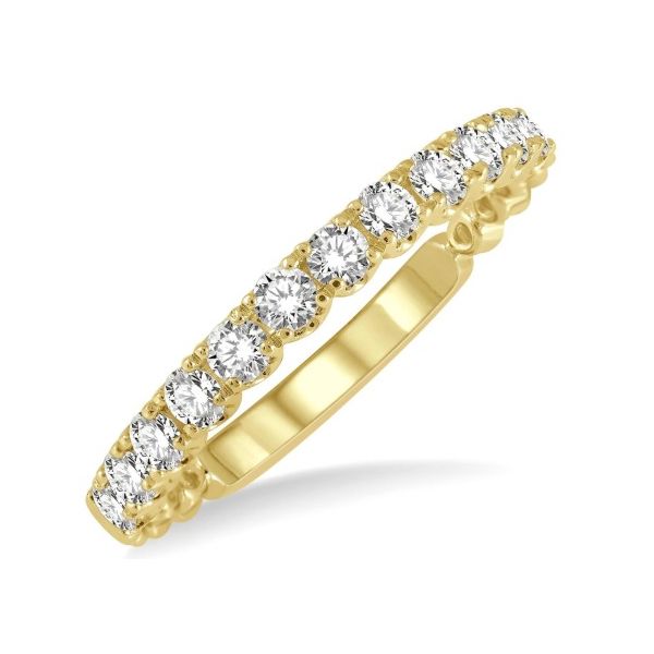Prong Set Wedding Band in 14K Yellow Gold Erickson Jewelers Iron Mountain, MI