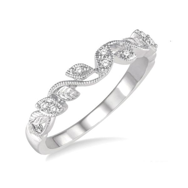 14K White Gold Vine/Leaf Wedding Band Erickson Jewelers Iron Mountain, MI