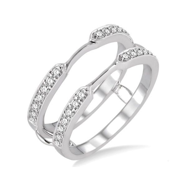 14K White Gold Set In Insert Wedding Band Erickson Jewelers Iron Mountain, MI