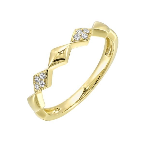 14Kt Yellow Gold Diamond Stackable Ring Erickson Jewelers Iron Mountain, MI