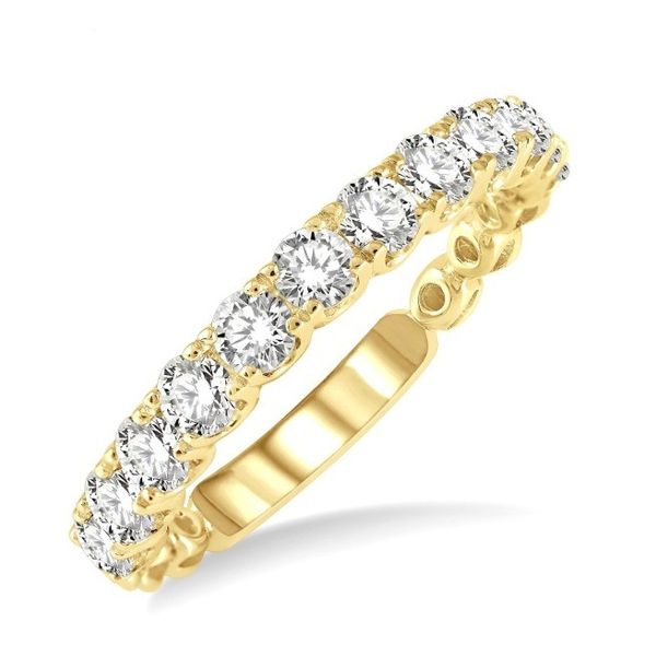 YELLOW GOLD DIAMOND BAND Erickson Jewelers Iron Mountain, MI