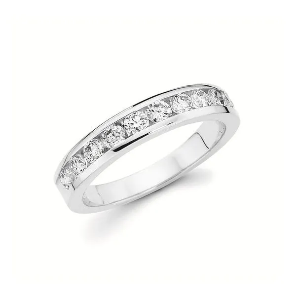 14K White Gold Diamond Channel Set Ring Erickson Jewelers Iron Mountain, MI