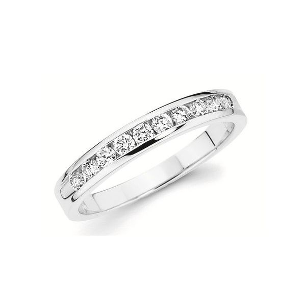 14Kt White Diamond Channel Set Band Erickson Jewelers Iron Mountain, MI