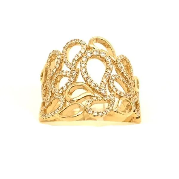 14Kt Yellow Gold Diamond Tapered Band Ring Erickson Jewelers Iron Mountain, MI