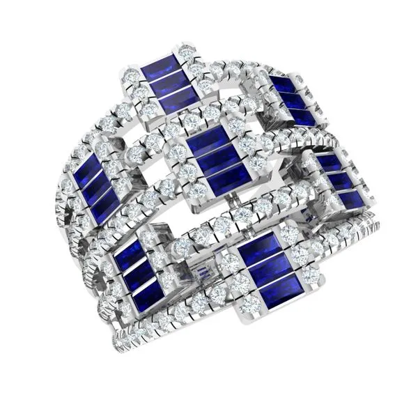 Diamond and Sapphire Ring Erickson Jewelers Iron Mountain, MI