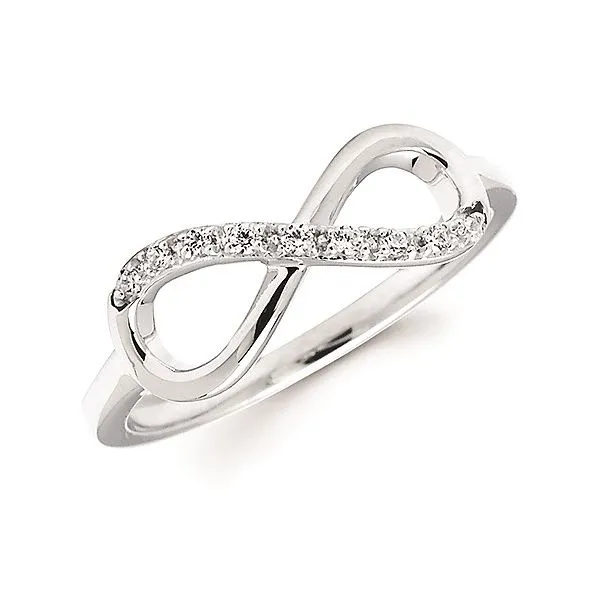 14Kt White Gold Infinity Diamond Ring Erickson Jewelers Iron Mountain, MI