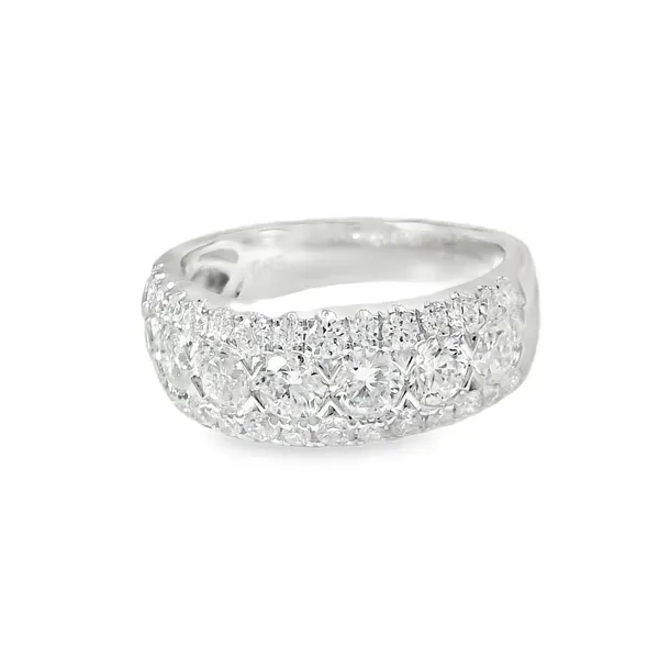 14Kt White Gold Three Row Diamond Ring Erickson Jewelers Iron Mountain, MI