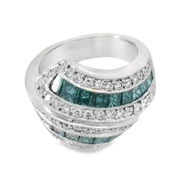 Blue Diamond Ring Erickson Jewelers Iron Mountain, MI