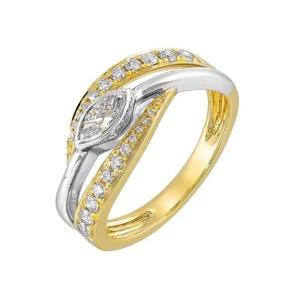14Kt Yellow and White Gold Diamond Fashion Ring Erickson Jewelers Iron Mountain, MI