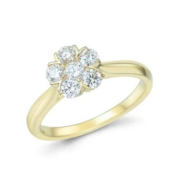 Yellow Gold Flower Style Ring Erickson Jewelers Iron Mountain, MI