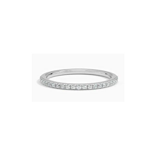14K White Gold Lab Grown Diamond Band Ring Erickson Jewelers Iron Mountain, MI