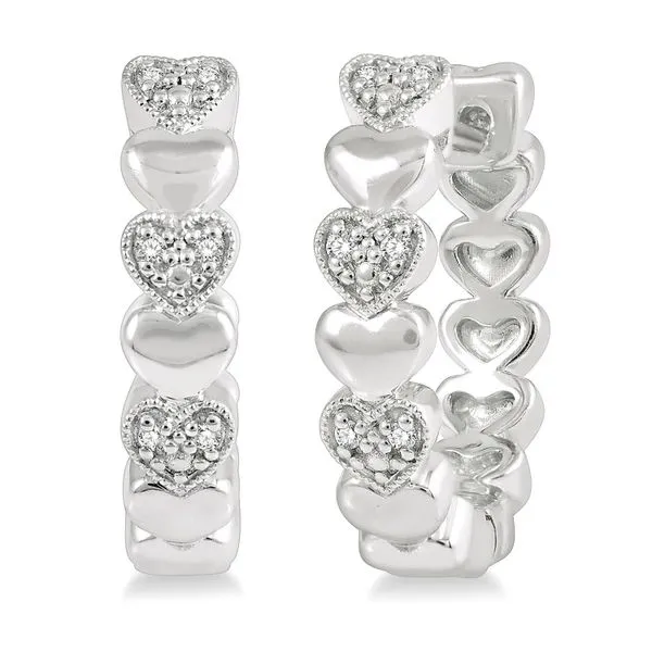 SILVER/DIAMOND EARRINGS Erickson Jewelers Iron Mountain, MI