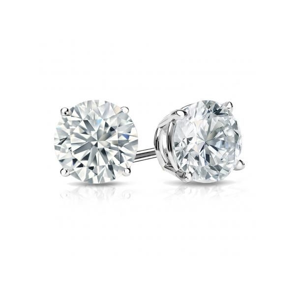 14Kt White Gold Diamond Stud Earrings Erickson Jewelers Iron Mountain, MI