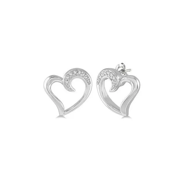 Silver Heart Earrings Erickson Jewelers Iron Mountain, MI