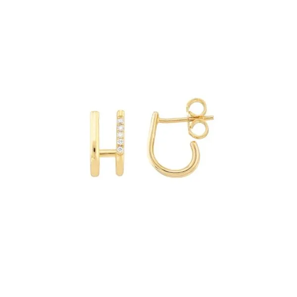 DOUBLE HALF HOOPS Erickson Jewelers Iron Mountain, MI
