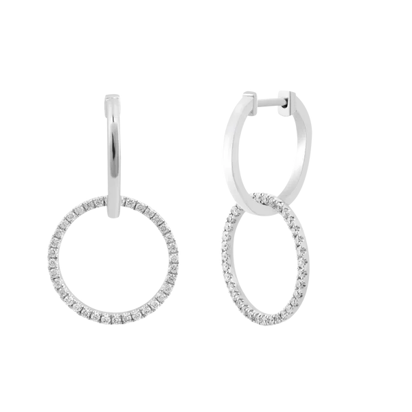 Diamond Hoop Style Earrings Erickson Jewelers Iron Mountain, MI
