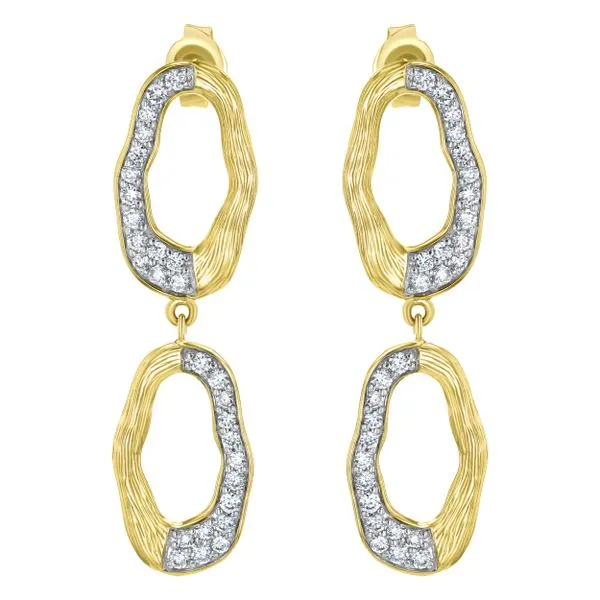 14Kt Yellow Gold Diamond Earrings Erickson Jewelers Iron Mountain, MI