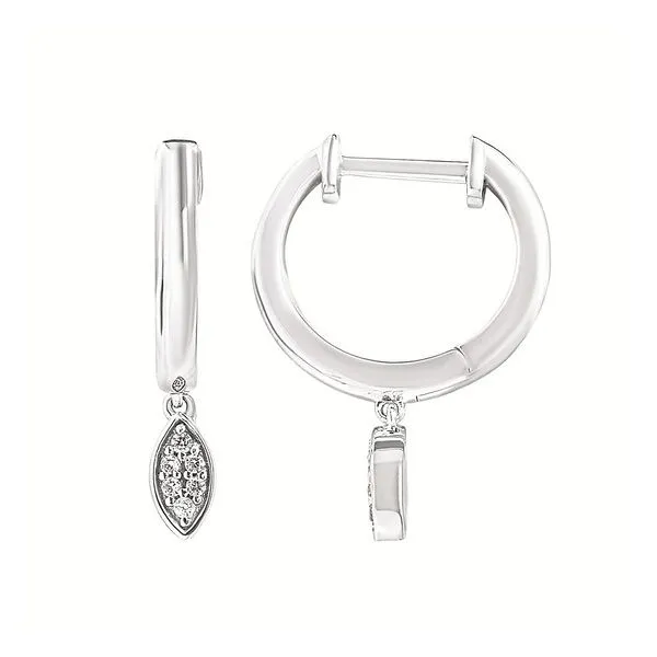 Sterling Silver Diamond Earrings Erickson Jewelers Iron Mountain, MI