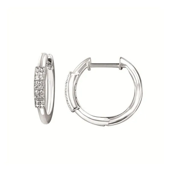 Sterling Silver Diamond Earrings Erickson Jewelers Iron Mountain, MI