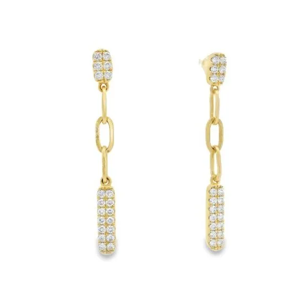 14Kt Yellow Gold Diamond Earrings Erickson Jewelers Iron Mountain, MI