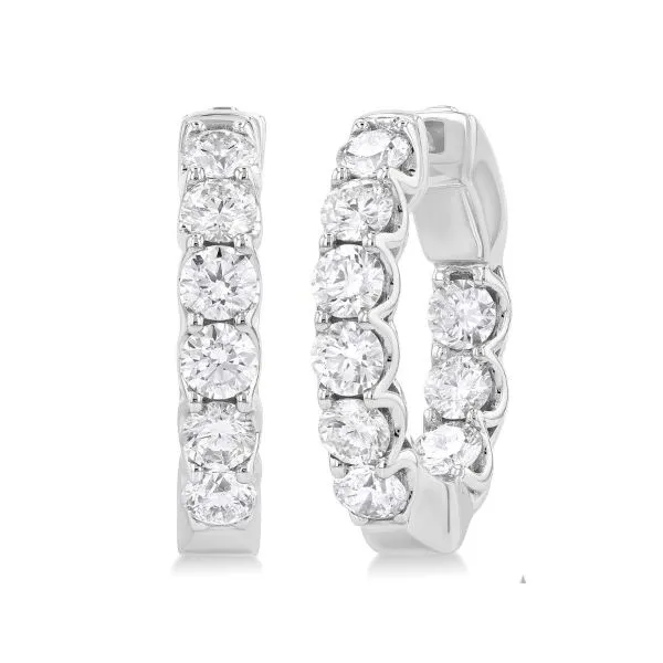 Diamond Hoop Earrings Erickson Jewelers Iron Mountain, MI