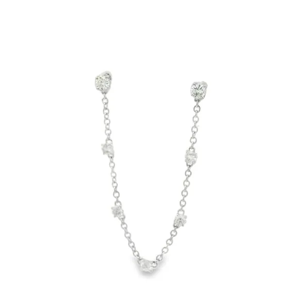 14Kt White Gold Double Stud Diamond Dangle Earrings Erickson Jewelers Iron Mountain, MI