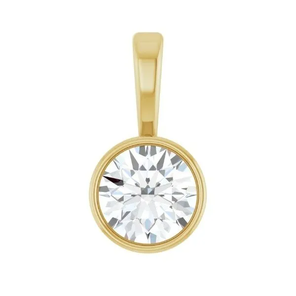 Bezel Set Solitaire Diamond Pendant Erickson Jewelers Iron Mountain, MI