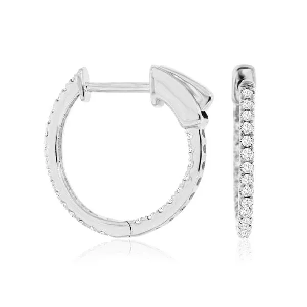 Diamond Inside Out Hoop Earrings Erickson Jewelers Iron Mountain, MI
