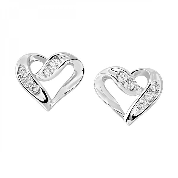 DIAMOND HEART EARRINGS Erickson Jewelers Iron Mountain, MI