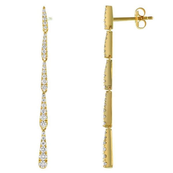 14Kt Yellow Gold Graduated Drops Stud Earrings Erickson Jewelers Iron Mountain, MI