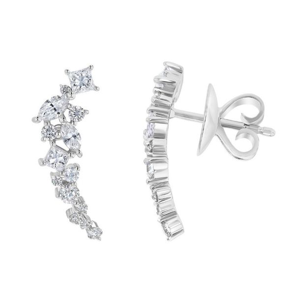 14Kt White Gold Multi Shape Climber Stud Earrings Erickson Jewelers Iron Mountain, MI