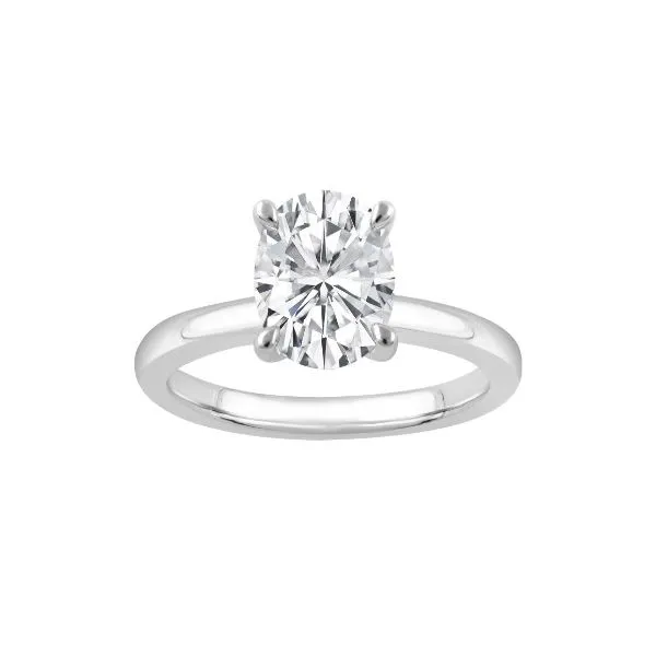 14K White Gold Lab Grown Oval Diamond Engagement Ring Erickson Jewelers Iron Mountain, MI