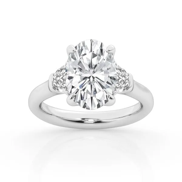 14Kt White Gold Lab Grown 3 Stone Ring Erickson Jewelers Iron Mountain, MI