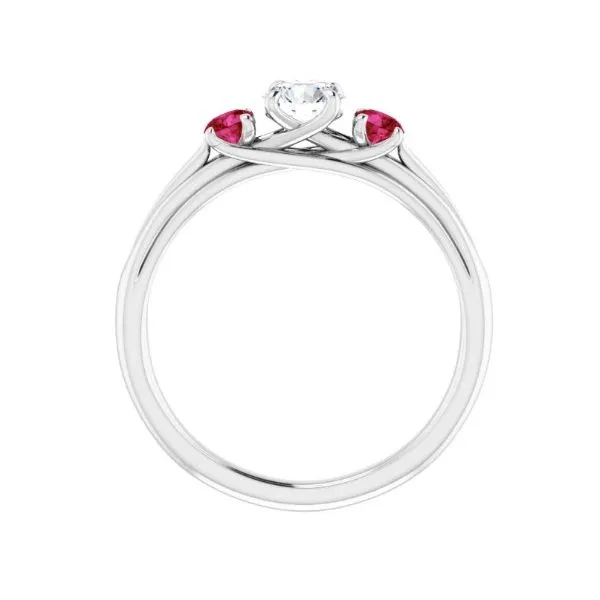 Lab Grown Ruby and Diamond Ring Image 2 Erickson Jewelers Iron Mountain, MI