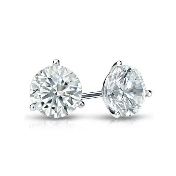 14Kt White Gold Lab Grown Diamond Studs Erickson Jewelers Iron Mountain, MI