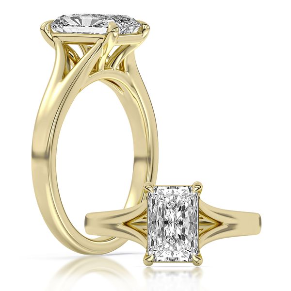 14K Yellow Gold Lab Grown Radiant Diamond Engagement Ring Erickson Jewelers Iron Mountain, MI
