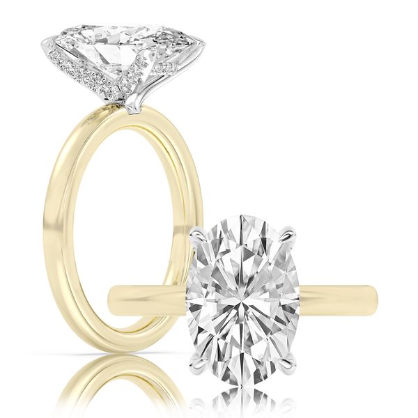 14Kt Yellow and White Gold Lab Grown Diamond Solitaire Engagement Ring Erickson Jewelers Iron Mountain, MI