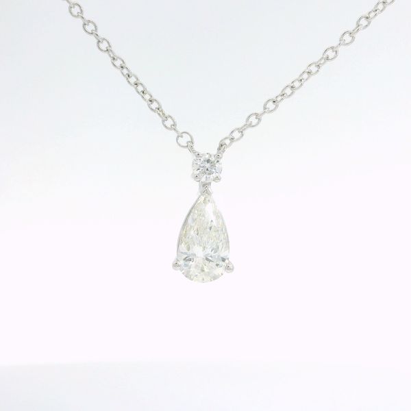 14Kt White Gold Lab Grown Diamond Pear Pendant Erickson Jewelers Iron Mountain, MI